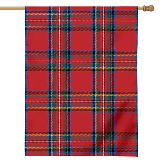 Stewart Tartan Scottish Pattern Print House Flag