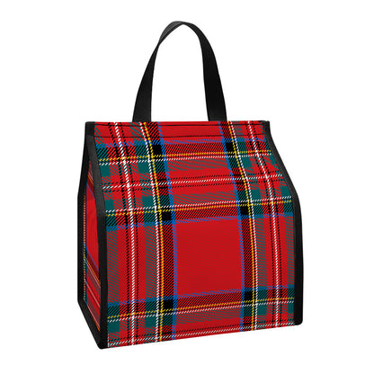 Stewart Tartan Scottish Pattern Print Insulated Lunch Tote