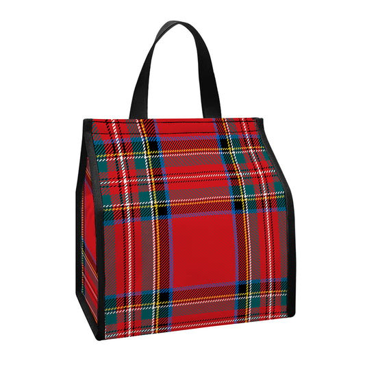 Stewart Tartan Scottish Pattern Print Insulated Lunch Tote