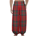 Stewart Tartan Scottish Pattern Print Lantern Pants