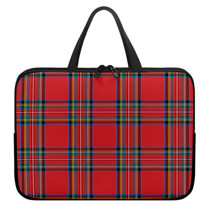 Stewart Tartan Scottish Pattern Print Laptop Sleeve With Handle