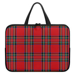 Stewart Tartan Scottish Pattern Print Laptop Sleeve With Handle