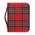 Stewart Tartan Scottish Pattern Print Leather Bible Cover