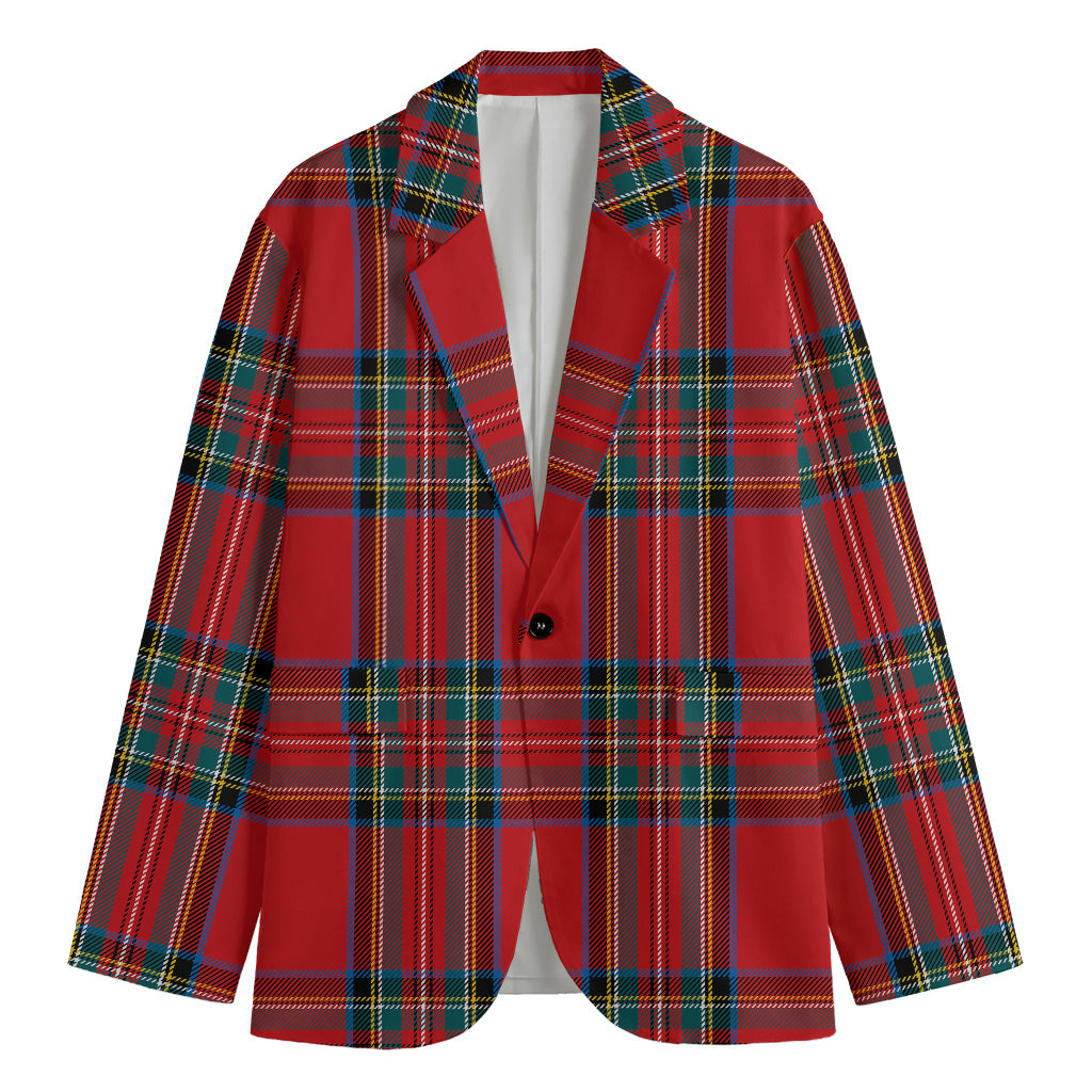 Stewart Tartan Scottish Pattern Print Men's Blazer