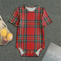 Stewart Tartan Scottish Pattern Print Men's Bodysuit