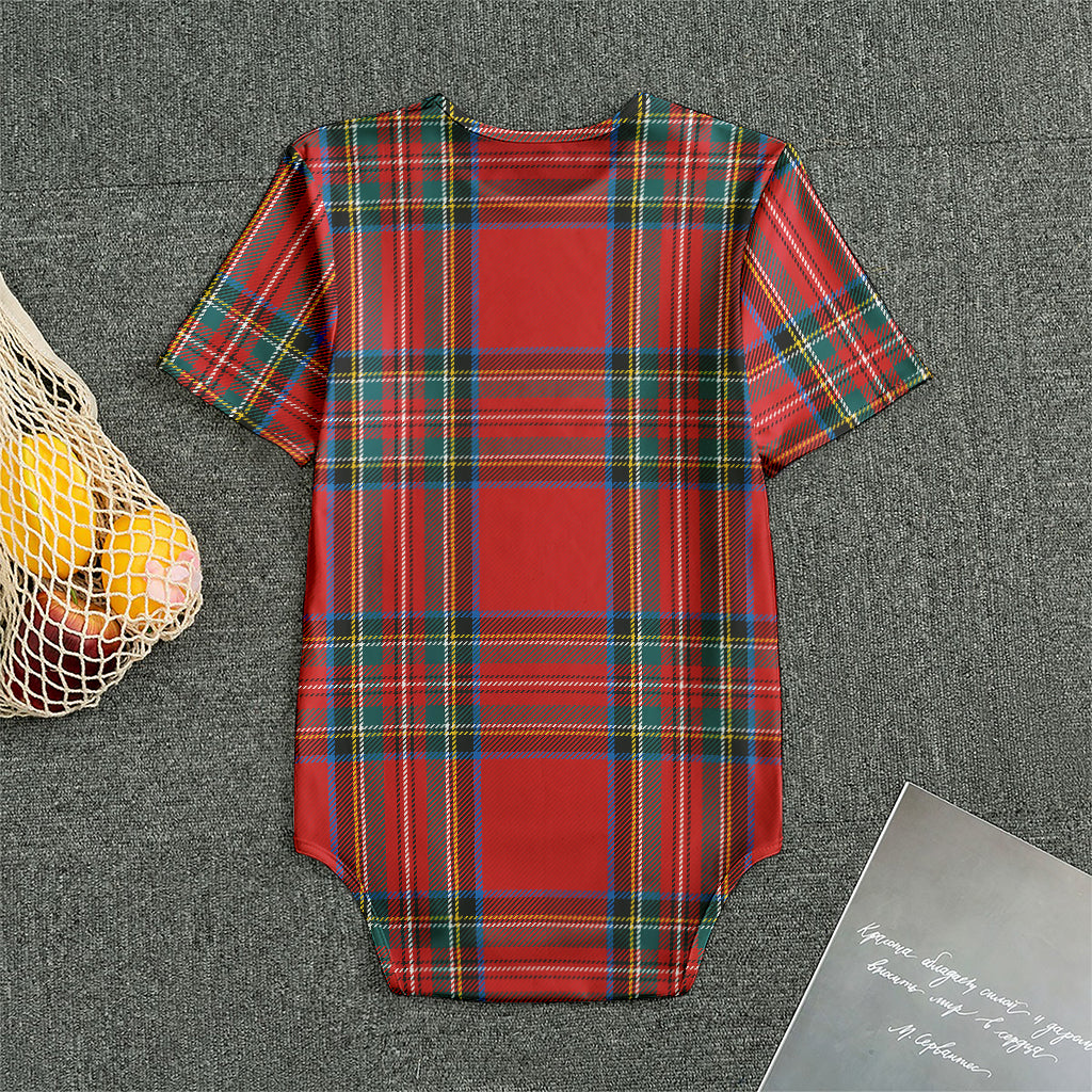 Stewart Tartan Scottish Pattern Print Men's Bodysuit