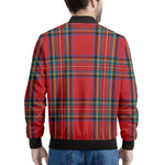 Stewart Tartan Scottish Pattern Print Men's Bomber Jacket