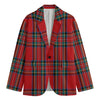 Stewart Tartan Scottish Pattern Print Men's Cotton Blazer