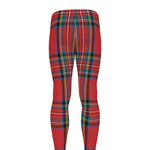 Stewart Tartan Scottish Pattern Print Men's leggings