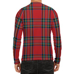 Stewart Tartan Scottish Pattern Print Men's Long Sleeve Rash Guard