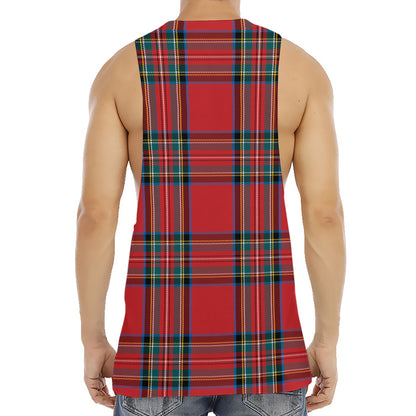 Stewart Tartan Scottish Pattern Print Men's Muscle Tank Top