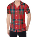 Stewart Tartan Scottish Pattern Print Men's Shirt