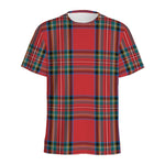 Stewart Tartan Scottish Pattern Print Men's Sports T-Shirt