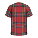 Stewart Tartan Scottish Pattern Print Men's Sports T-Shirt