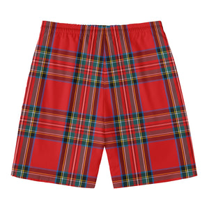 Stewart Tartan Scottish Pattern Print Men's Swim Trunks