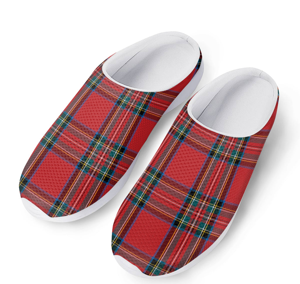 Stewart Tartan Scottish Pattern Print Mesh Casual Shoes