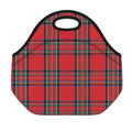 Stewart Tartan Scottish Pattern Print Neoprene Lunch Bag