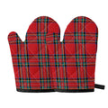 Stewart Tartan Scottish Pattern Print Oven Mitts