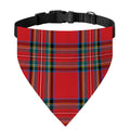 Stewart Tartan Scottish Pattern Print Over The Collar Dog Bandana