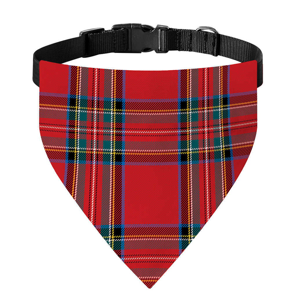 Stewart Tartan Scottish Pattern Print Over The Collar Dog Bandana