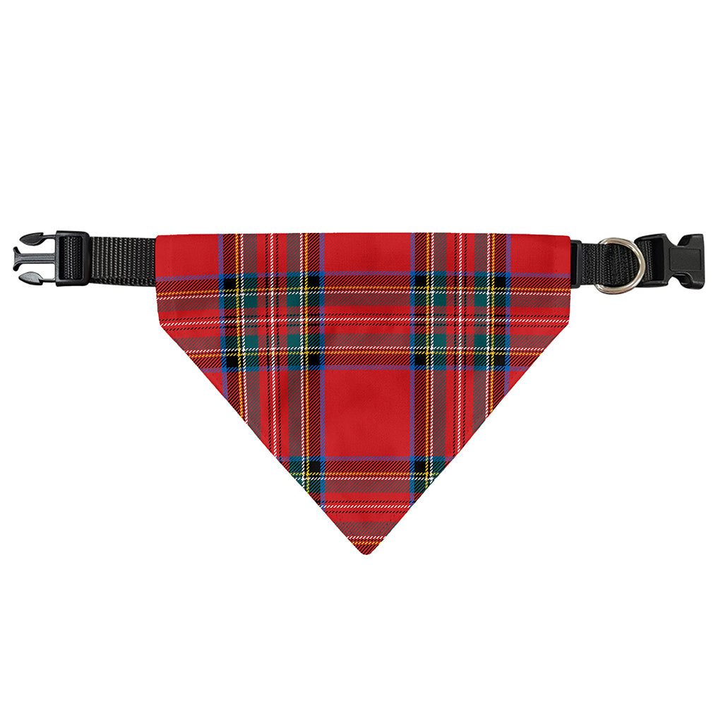Stewart Tartan Scottish Pattern Print Over The Collar Dog Bandana
