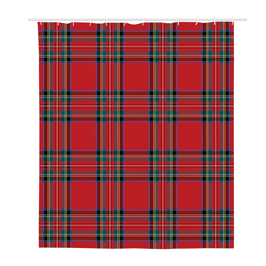 Stewart Tartan Scottish Pattern Print Polyester Shower Curtain