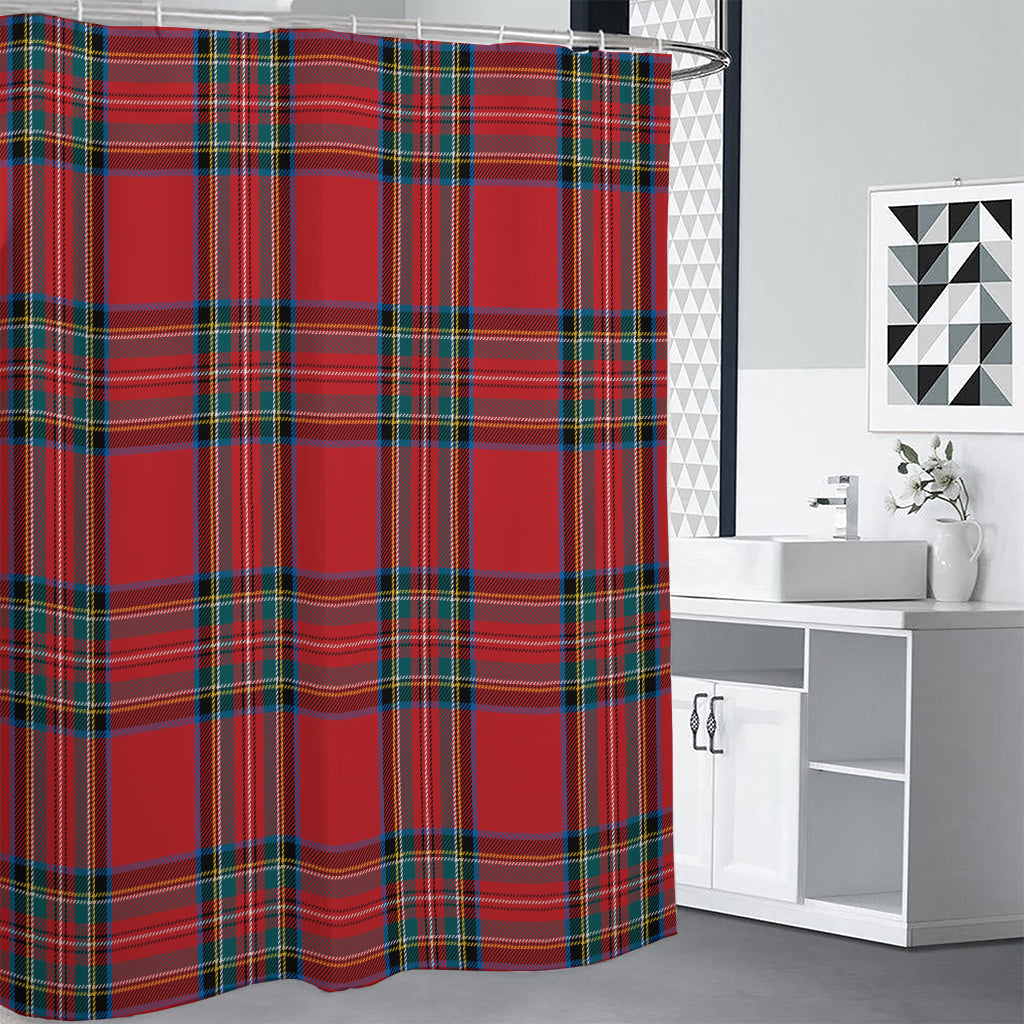 Stewart Tartan Scottish Pattern Print Premium Shower Curtain