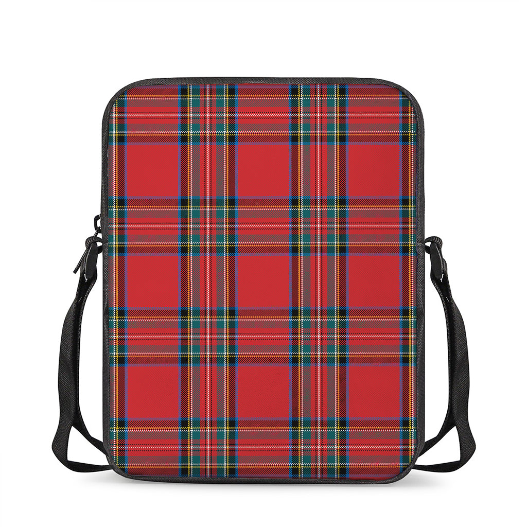 Stewart Tartan Scottish Pattern Print Rectangular Crossbody Bag