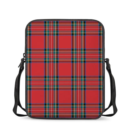 Stewart Tartan Scottish Pattern Print Rectangular Crossbody Bag