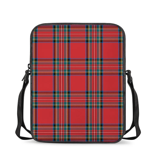 Stewart Tartan Scottish Pattern Print Rectangular Crossbody Bag
