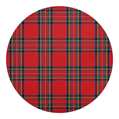 Stewart Tartan Scottish Pattern Print Round Blanket