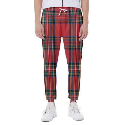 Stewart Tartan Scottish Pattern Print Scuba Joggers