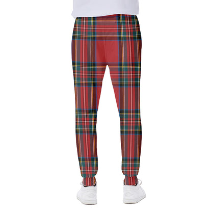 Stewart Tartan Scottish Pattern Print Scuba Joggers