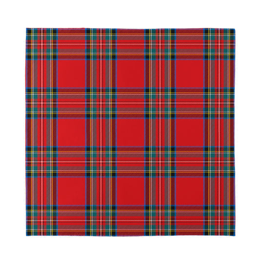 Stewart Tartan Scottish Pattern Print Silk Bandana