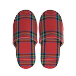 Stewart Tartan Scottish Pattern Print Slippers