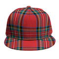 Stewart Tartan Scottish Pattern Print Snapback Cap