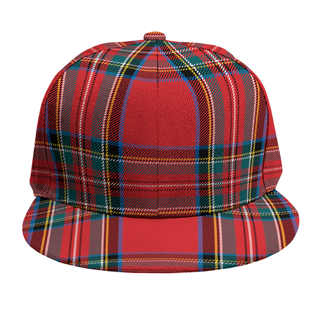 Stewart Tartan Scottish Pattern Print Snapback Cap