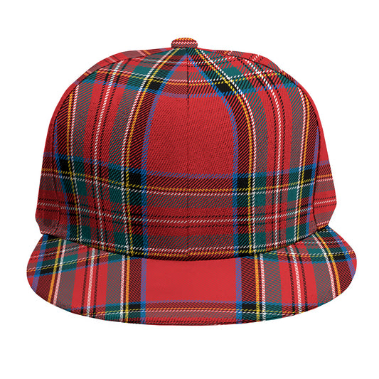 Stewart Tartan Scottish Pattern Print Snapback Cap