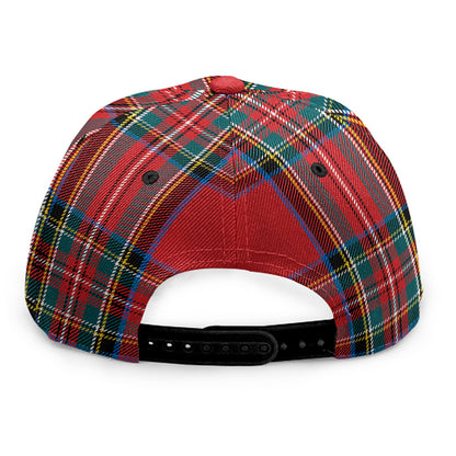 Stewart Tartan Scottish Pattern Print Snapback Cap