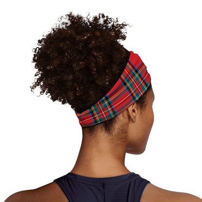 Stewart Tartan Scottish Pattern Print Sports Headband