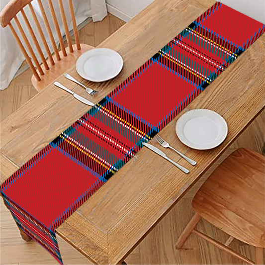 Stewart Tartan Scottish Pattern Print Table Runner