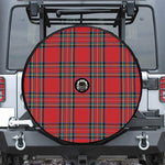 Stewart Tartan Scottish Pattern Print Tire Cover With Camera Hole