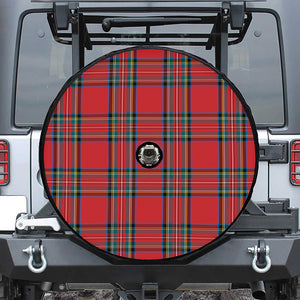 Stewart Tartan Scottish Pattern Print Tire Cover With Camera Hole