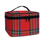Stewart Tartan Scottish Pattern Print Travel Makeup Bag