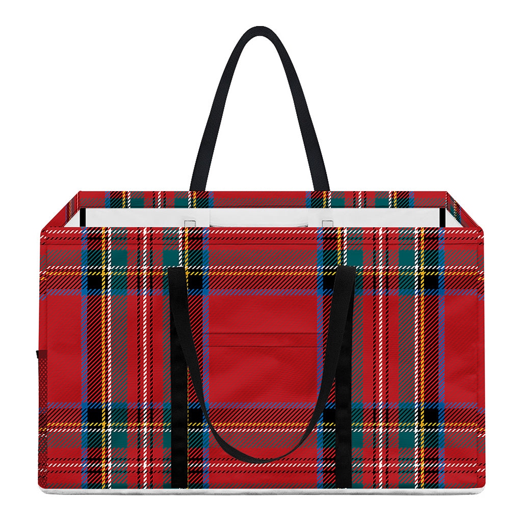 Stewart Tartan Scottish Pattern Print Utility Tote Bag