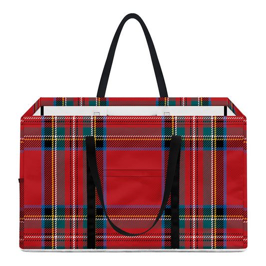 Stewart Tartan Scottish Pattern Print Utility Tote Bag