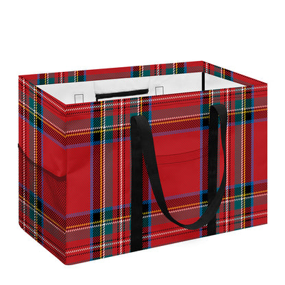 Stewart Tartan Scottish Pattern Print Utility Tote Bag