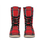 Stewart Tartan Scottish Pattern Print Winter Boots