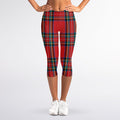 Stewart Tartan Scottish Pattern Print Women's Capri Leggings