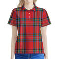 Stewart Tartan Scottish Pattern Print Women's Polo Shirt